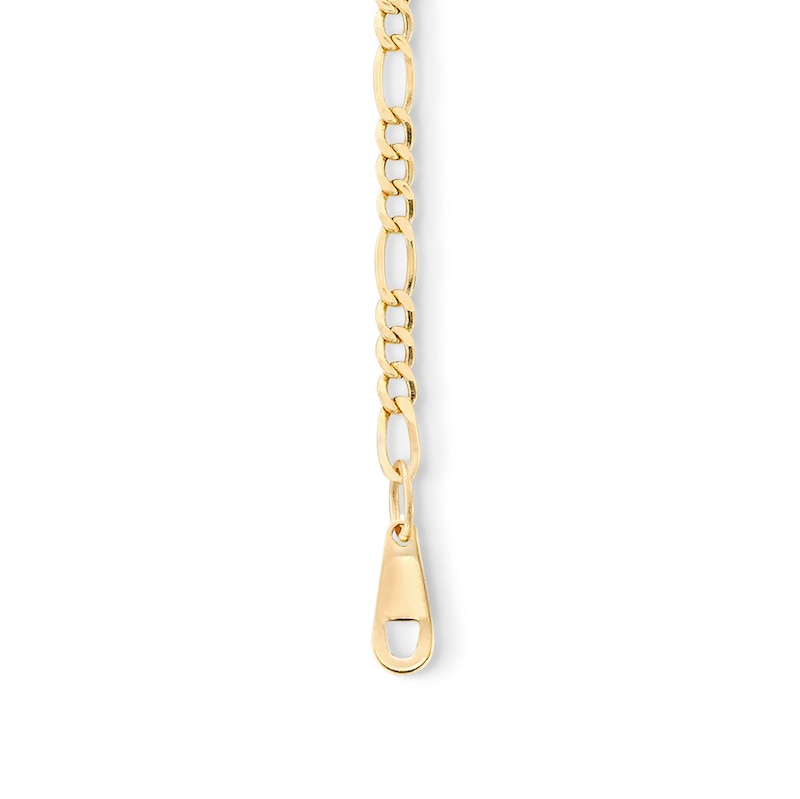 Main Image 3 of Child's 050 Gauge Figaro Chain Bracelet in 14K Hollow Gold - 5.5&quot;