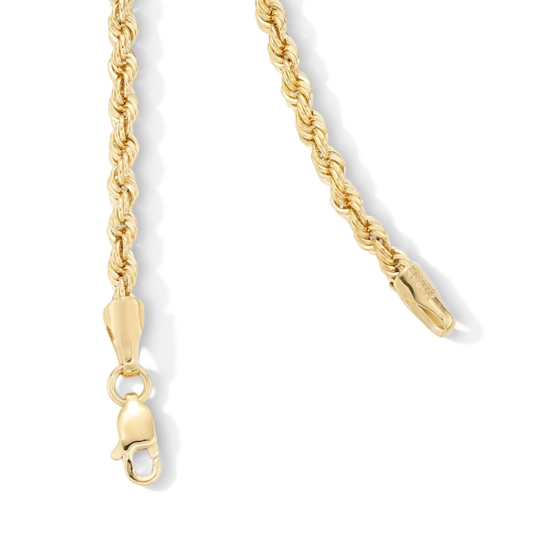 Main Image 5 of 10K Hollow Gold Rope Chain - 26&quot;