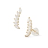 Thumbnail Image 1 of Cubic Zirconia Marquise Curve Crawler Earrings in 10K Gold