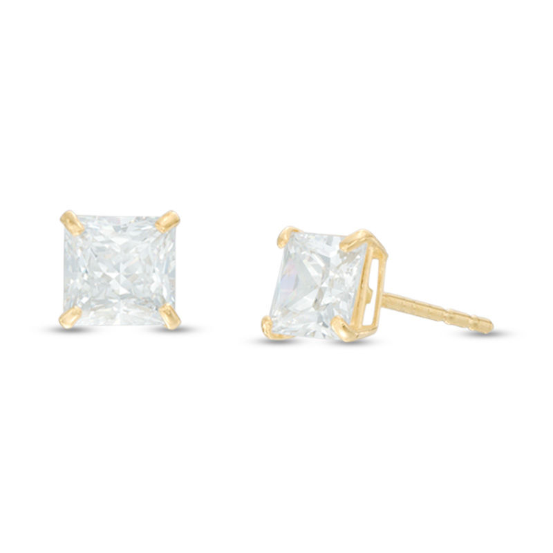 Crystal Connection Solitaire Stud Earrings-Candere by Kalyan Jewellers