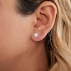 Thumbnail Image 3 of 14K Gold CZ Frame Studs