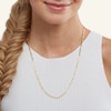 Thumbnail Image 4 of 080 Gauge Diamond-Cut Figaro Chain Necklace in 10K Solid Gold - 22&quot;