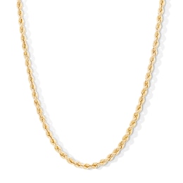 10K Semi-Solid Gold Rope Chain - 24&quot;