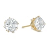 Thumbnail Image 1 of 6.5mm Cushion-Cut Cubic Zirconia Stud Earrings in 14K Gold