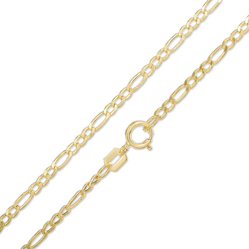 Child's 050 Gauge Figaro Chain Necklace in 14K Gold - 16"