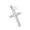 Thumbnail Image 3 of Diamond-Cut &quot;X&quot; Rope Cross Charm in Sterling Silver