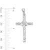 Thumbnail Image 4 of Diamond-Cut &quot;X&quot; Rope Cross Charm in Sterling Silver