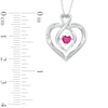 Thumbnail Image 1 of 4mm Lab-Created Ruby and White Sapphire Infinity Heart Pendant in Sterling Silver