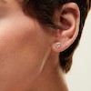 Thumbnail Image 2 of 6mm Heart-Shaped Cubic Zirconia Solitaire Stud Earrings in 14K Rose Gold