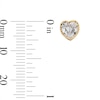 Thumbnail Image 3 of 6mm Heart-Shaped Cubic Zirconia Solitaire Stud Earrings in 14K Rose Gold