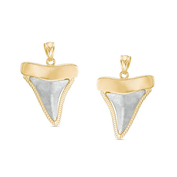 Shark's Tooth Charm in 10K Two-Tone Gold