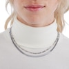 Thumbnail Image 5 of Made in Italy 050 Gauge Herringbone Chain Necklace in Sterling Silver - 18&quot;