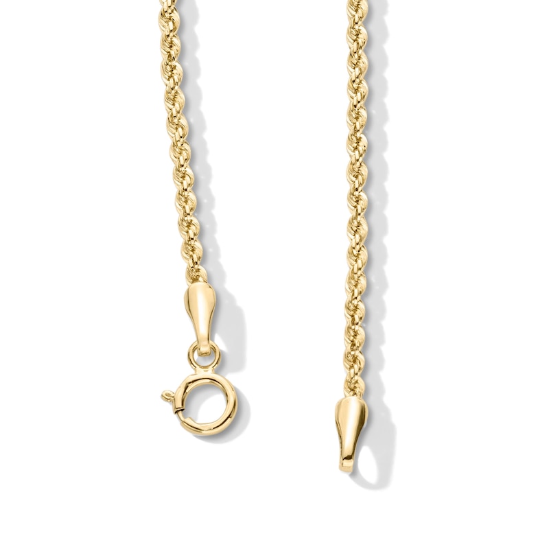 Main Image 3 of Child's 012 Gauge Rope Chain Necklace in 14K Hollow Gold - 13&quot;