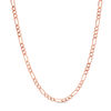 Thumbnail Image 1 of 060 Gauge Diamond-Cut Figaro Chain Necklace in 10K Rose Gold - 18&quot;