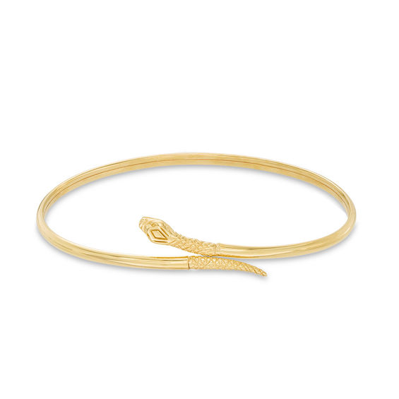 Made in Italy Snake Bypass Slip-On Bangle in 10K Gold