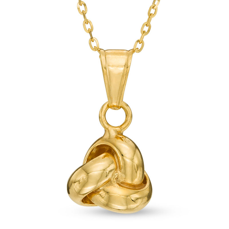 Made in Italy Love Knot Pendant in 10K Gold - 17"