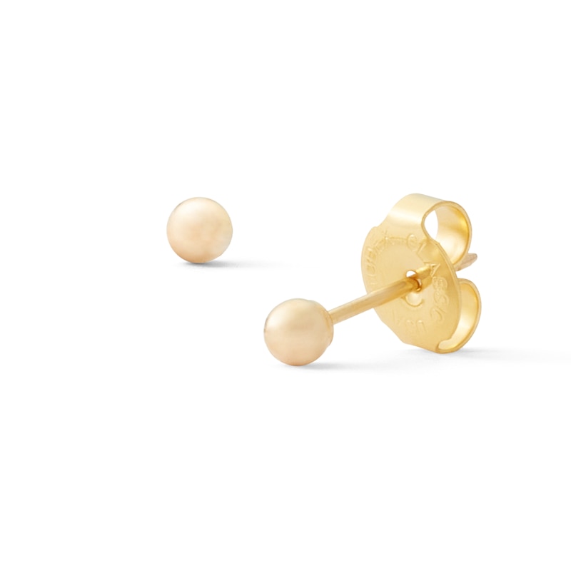 Earring Post w/ 4MM Ball & Closed Ring, Gold-Plated (36 Piec