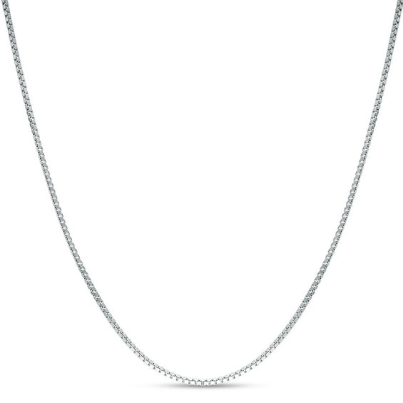 Made in Italy 019 Gauge Box Chain Necklace in Sterling Silver - 20 ...