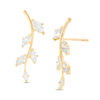 Thumbnail Image 1 of Marquise Cubic Zirconia Leaf Crawler Earrings in 10K Gold