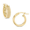 Thumbnail Image 0 of Made in Italy Satin Huggie Hoop Earrings in 10K Gold