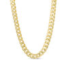 200 Gauge Cuban Curb Chain Necklace in 10K Gold Bonded Sterling Silver