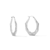 Thumbnail Image 1 of 21mm Studded Octagon Hoop Earrings in Hollow Sterling Silver