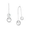 Thumbnail Image 1 of Double Ball Drop Earrings in Sterling Silver