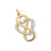 Thumbnail Image 1 of Cubic Zirconia Interlocking Infinity and Heart Necklace Charm in 10K Solid Gold