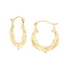 Thumbnail Image 1 of Dolphin Hoop Earrings in 10K Stamp Hollow Gold