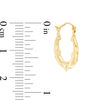 Thumbnail Image 2 of Dolphin Hoop Earrings in 10K Stamp Hollow Gold