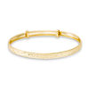 Thumbnail Image 1 of Child's Adjustable Diamond-Cut Bangle in 10K Gold - 6.5&quot;