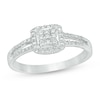Thumbnail Image 0 of Composite Diamond Accent Square Promise Ring in 10K White Gold