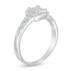 Thumbnail Image 1 of Composite Diamond Accent Square Promise Ring in 10K White Gold