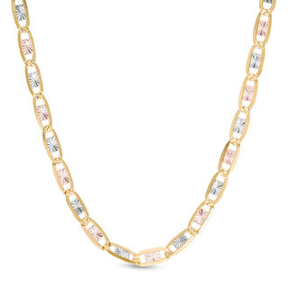 10K Hollow Gold Beveled Figaro Chain - 18