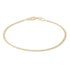 Thumbnail Image 1 of Child's 040 Gauge Valentino Chain Bracelet in 10K Hollow Gold - 6&quot;