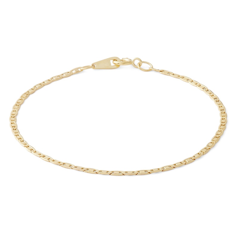 Child's 040 Gauge Valentino Chain Bracelet in 10K Hollow Gold - 6"