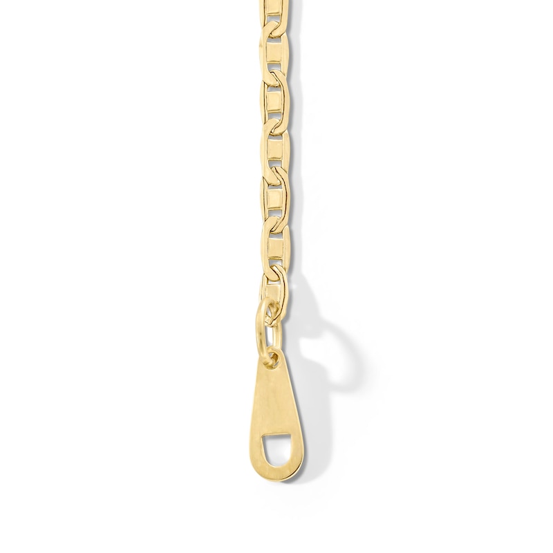 Main Image 3 of Child's 040 Gauge Valentino Chain Bracelet in 10K Hollow Gold - 6&quot;