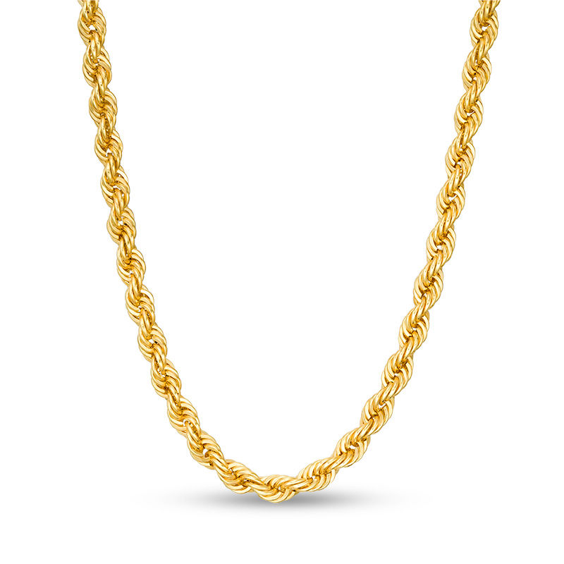 24 in 10k on sale gold rope chain