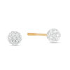 Thumbnail Image 1 of Child's 4mm White Crystal Ball Stud Earrings in 14K Gold