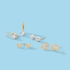 Thumbnail Image 2 of Child's 4mm White Crystal Ball Stud Earrings in 14K Gold