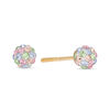 Thumbnail Image 1 of Child's 4mm Multi-Color Crystal Ball Stud Earrings in 14K Gold