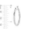 Thumbnail Image 3 of 30mm Diamond-Cut Greek Key Twist Hoop Earrings in Hollow Sterling Silver