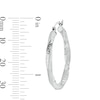 Thumbnail Image 4 of 30mm Diamond-Cut Greek Key Twist Hoop Earrings in Hollow Sterling Silver