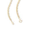 Thumbnail Image 2 of Child's 060 Gauge Diamond-Cut Birdseye Curb Chain Necklace in 10K Hollow Gold - 15&quot;