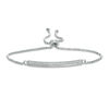 Thumbnail Image 0 of Cubic Zirconia Bar Bolo Bracelet in Sterling Silver - 9.5"