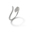 Thumbnail Image 1 of Made in Italy Cubic Zirconia Snake Bypass Wrap Ring in Sterling Silver - Size 7