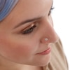 Thumbnail Image 2 of 14K Semi-Solid Gold CZ Evil Eye Nose Stud - 22G