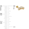 Thumbnail Image 4 of 14K Gold Tube CZ Crown Stud - 18G 5/16&quot;