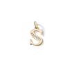 Thumbnail Image 1 of Cubic Zirconia &quot;S&quot; Initial Necklace Charm in 10K Solid Gold