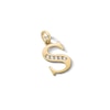 Thumbnail Image 3 of Cubic Zirconia &quot;S&quot; Initial Necklace Charm in 10K Solid Gold